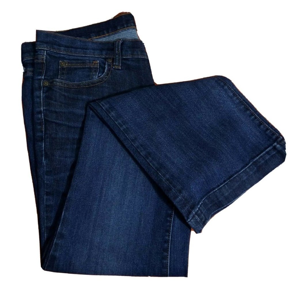 Gap Long & Lean Boot Cut Jeans Women Size 10 Long Distressed